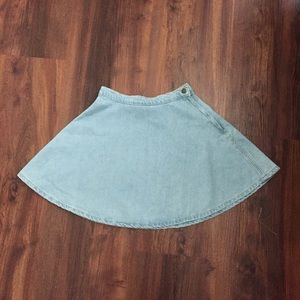 AMERICAN APPAREL Denim Circle Skirt Light wash